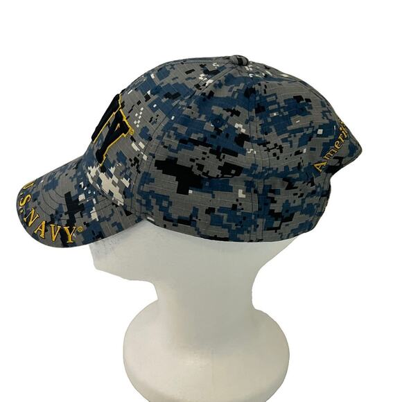 U.S. Navy Digital Camo Hat Adjustable America's Navy Ripstop Cotton Cap - Picture 3 of 7